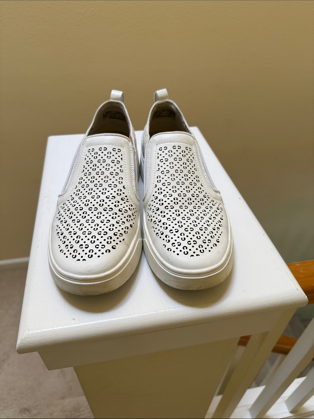 Vionic White Perforated Slip-On Sneakers